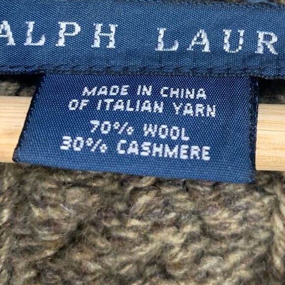 Vintage Ralph Lauren Hand Knit Button Front Poncho Sweater Size Small - Picture 8 of 8